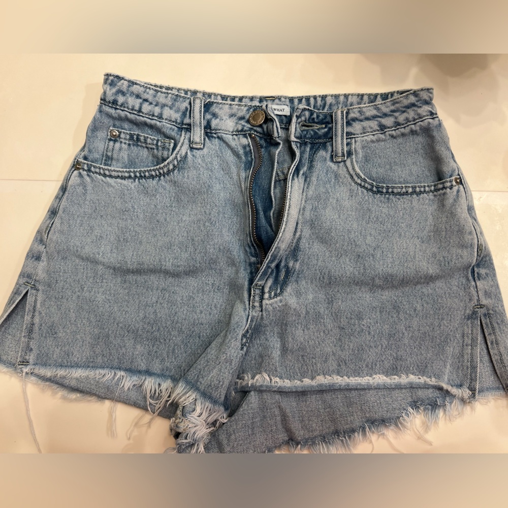 We Wore What by Danielle Bernstein Jean shorts